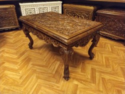 CEVİZ OYMA SALON SEHPASI - 2