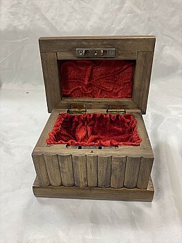 Şifreli Ahşap kızaklı Kutu (küçük boy) - 5